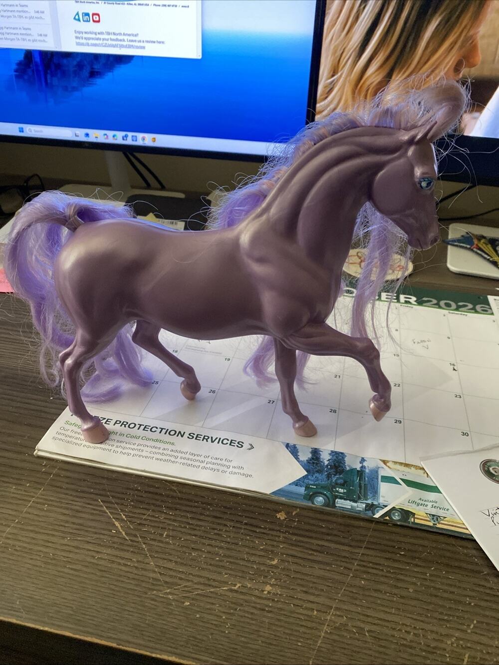 Vintage 1982 Lady Lovely Locks Purple Horse Mattel